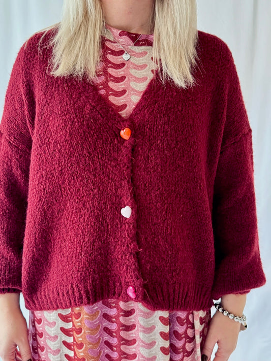 Strickcardigan Copenhagen Bordeaux