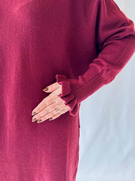 Strickkleid Bordeaux