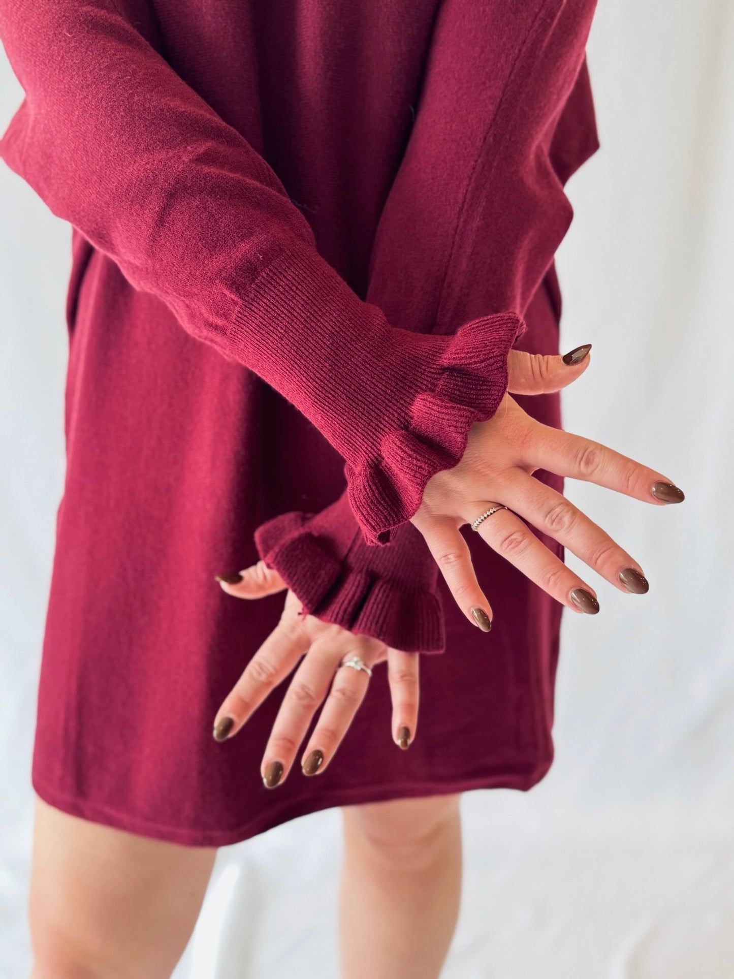 Strickkleid Bordeaux