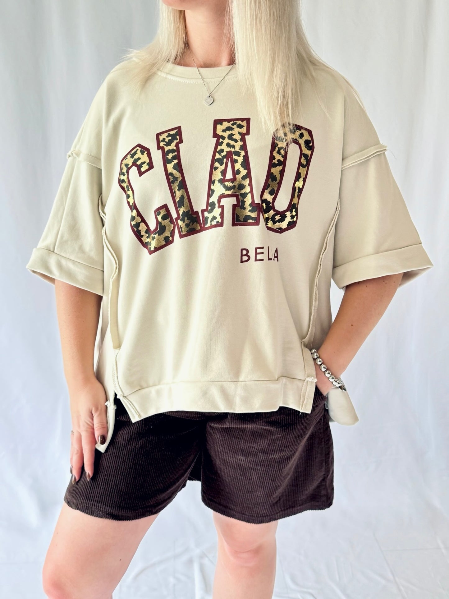 Sweatchirt Ciao Leo Creme