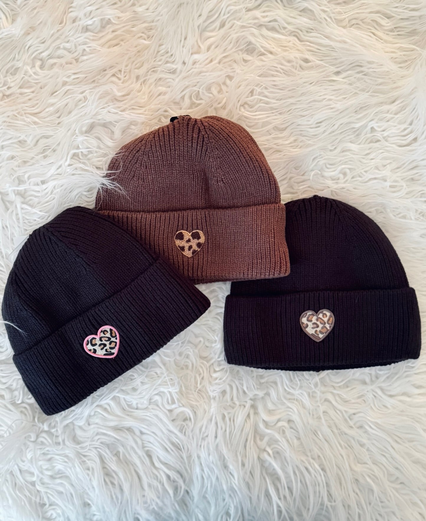 Mütze Schwarz Leo Herz