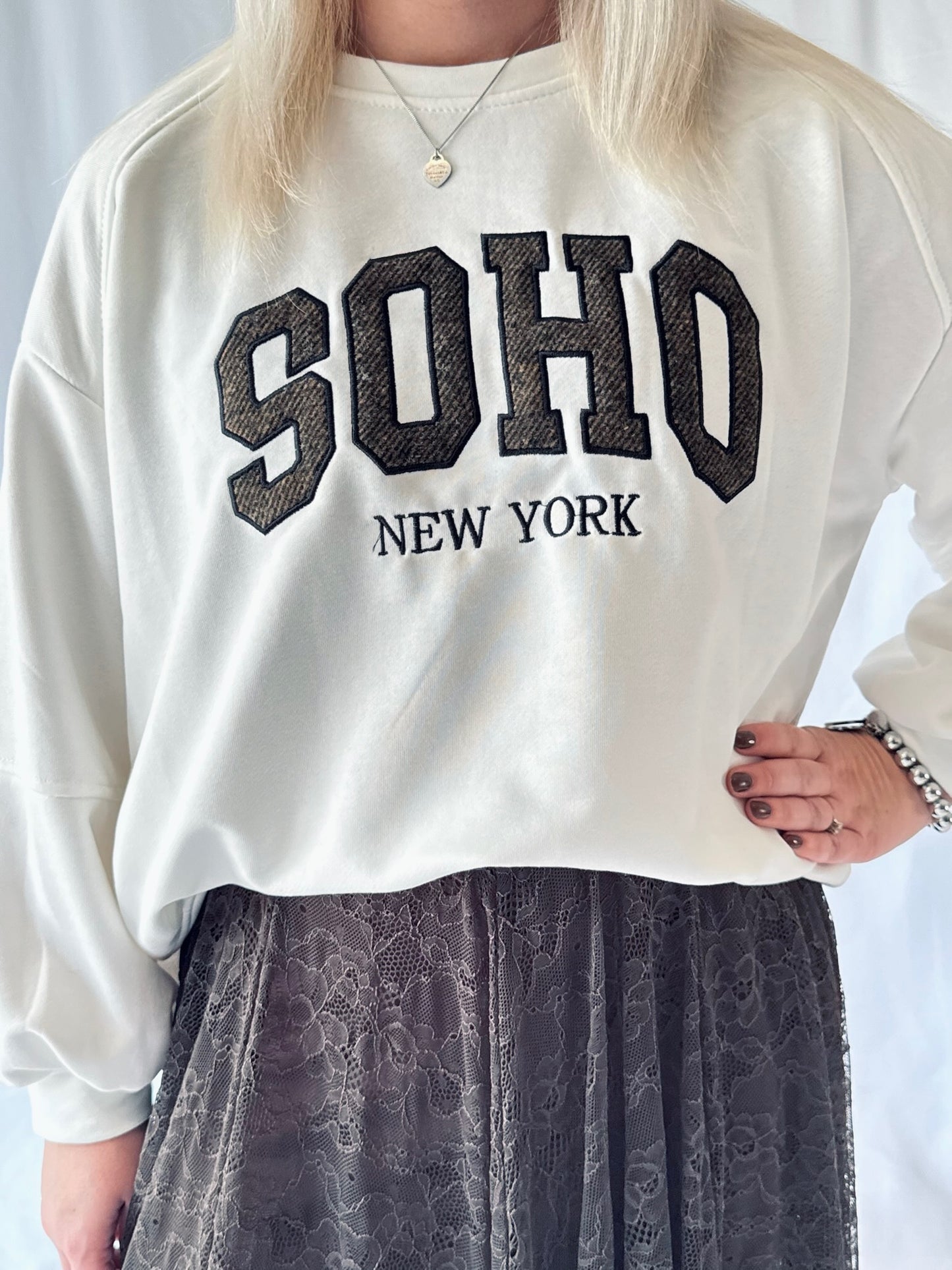 Pullover - SOHO - Braun/Weiß