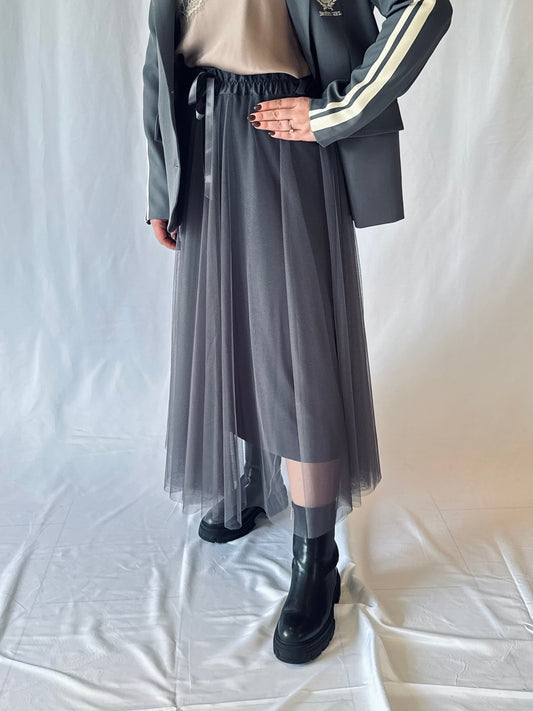 Tüllrock Grau