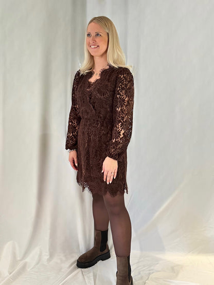 Spitzenkleid Braun