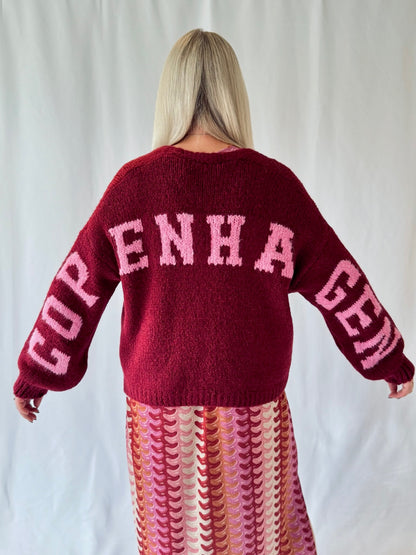Strickcardigan Copenhagen Bordeaux