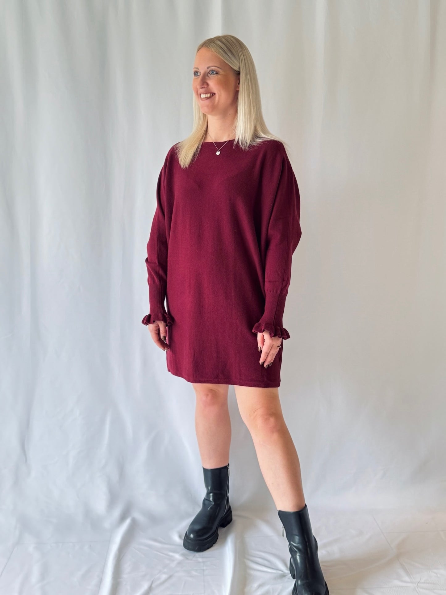 Strickkleid Bordeaux