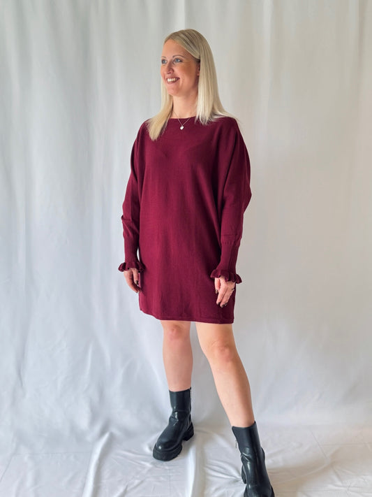 Strickkleid Bordeaux