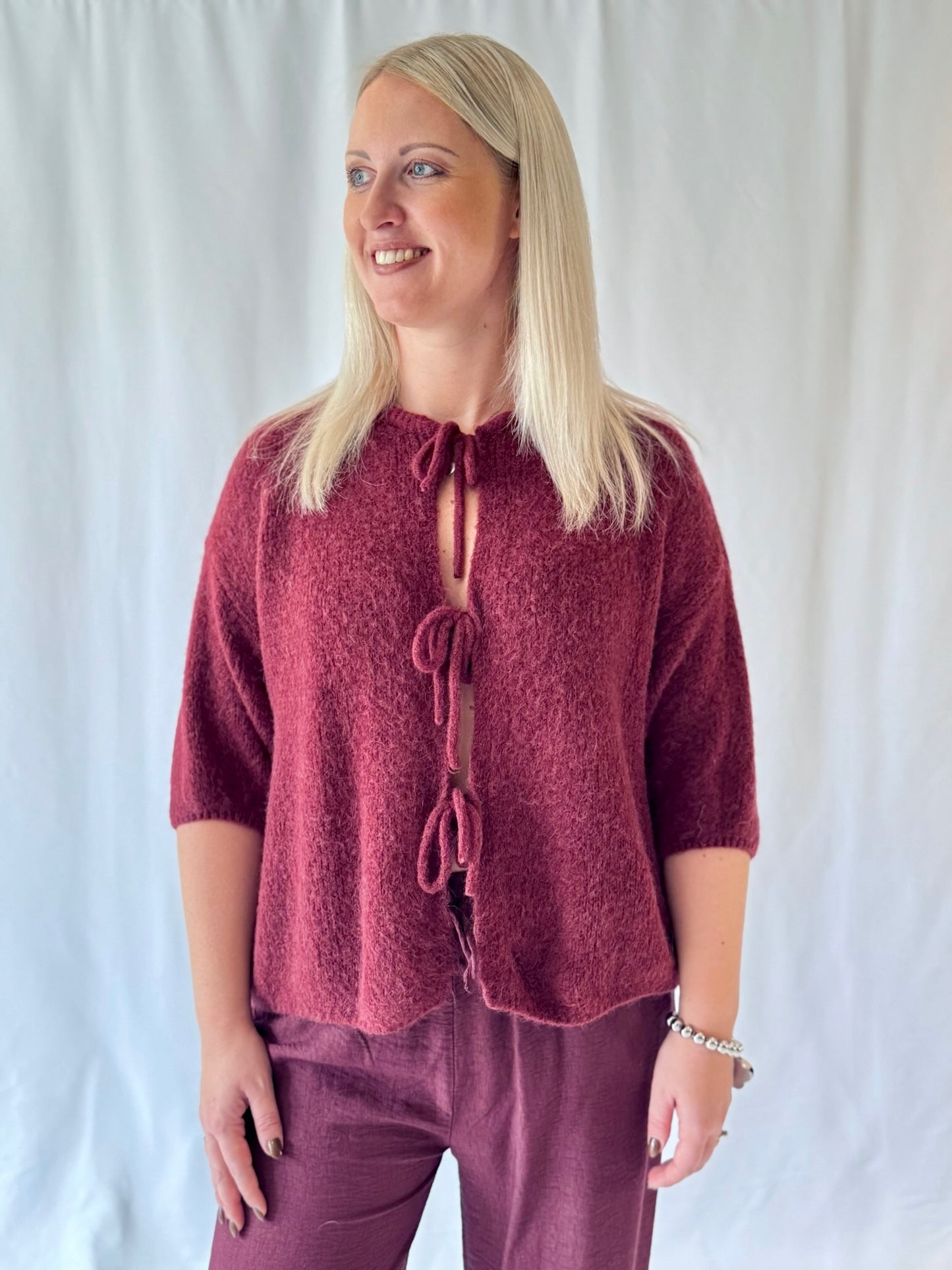Strickjacke Bordeaux