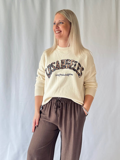 Strickpullover LA Leo Creme