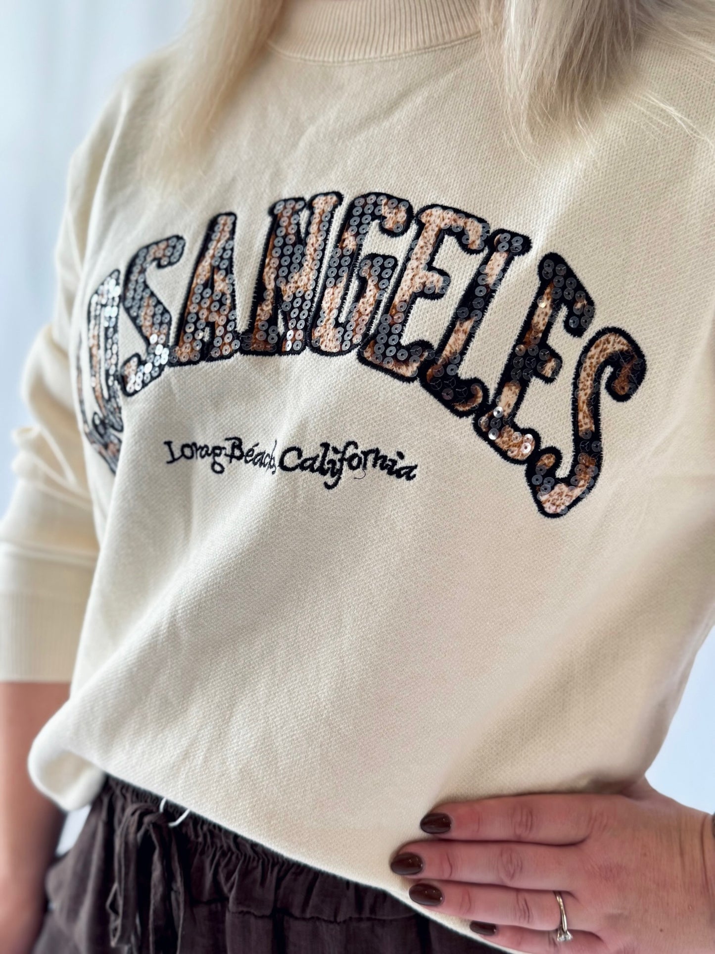 Strickpullover LA Leo Creme