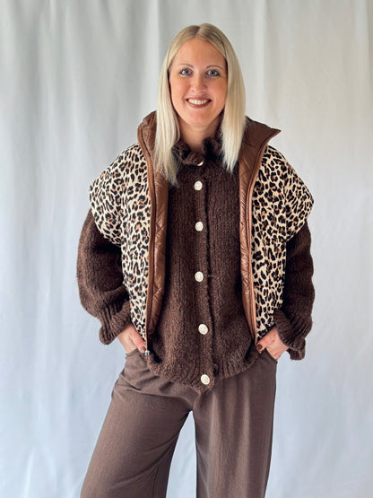 Wendeweste gesteppt Braun