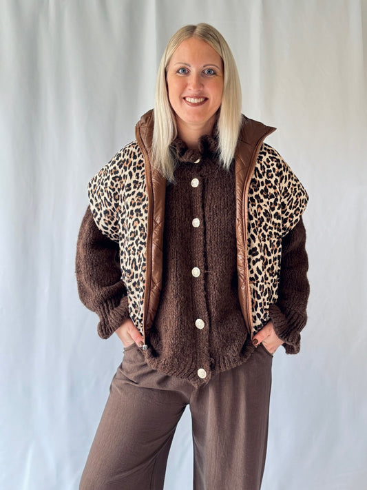 Wendeweste gesteppt Braun