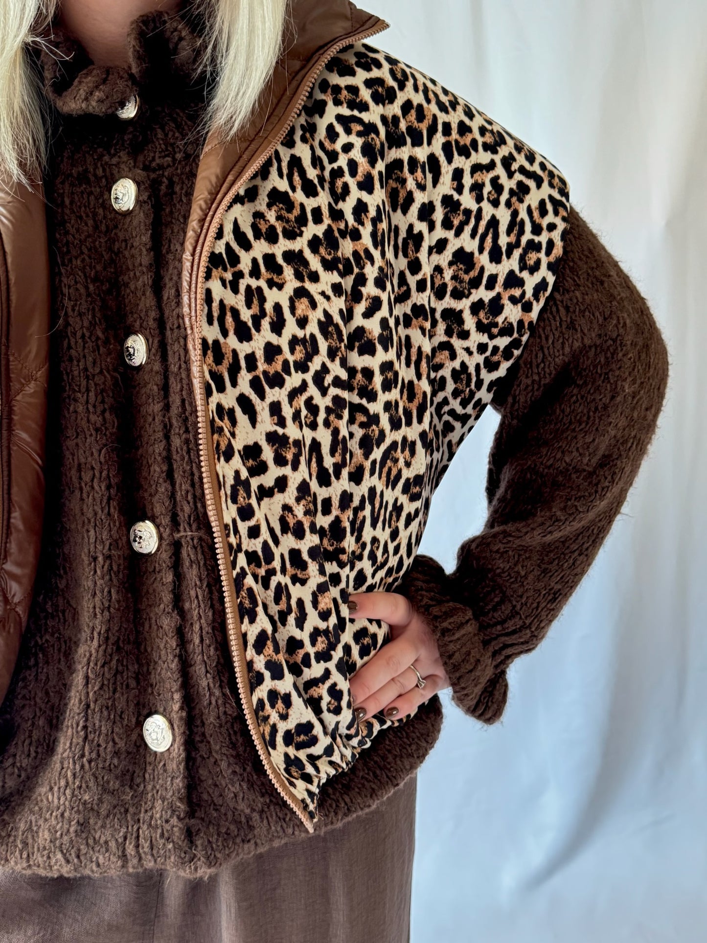 Wendeweste gesteppt Braun