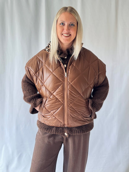 Wendeweste gesteppt Braun