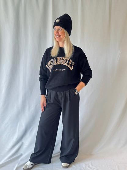 Strickpullover LA Leo Schwarz