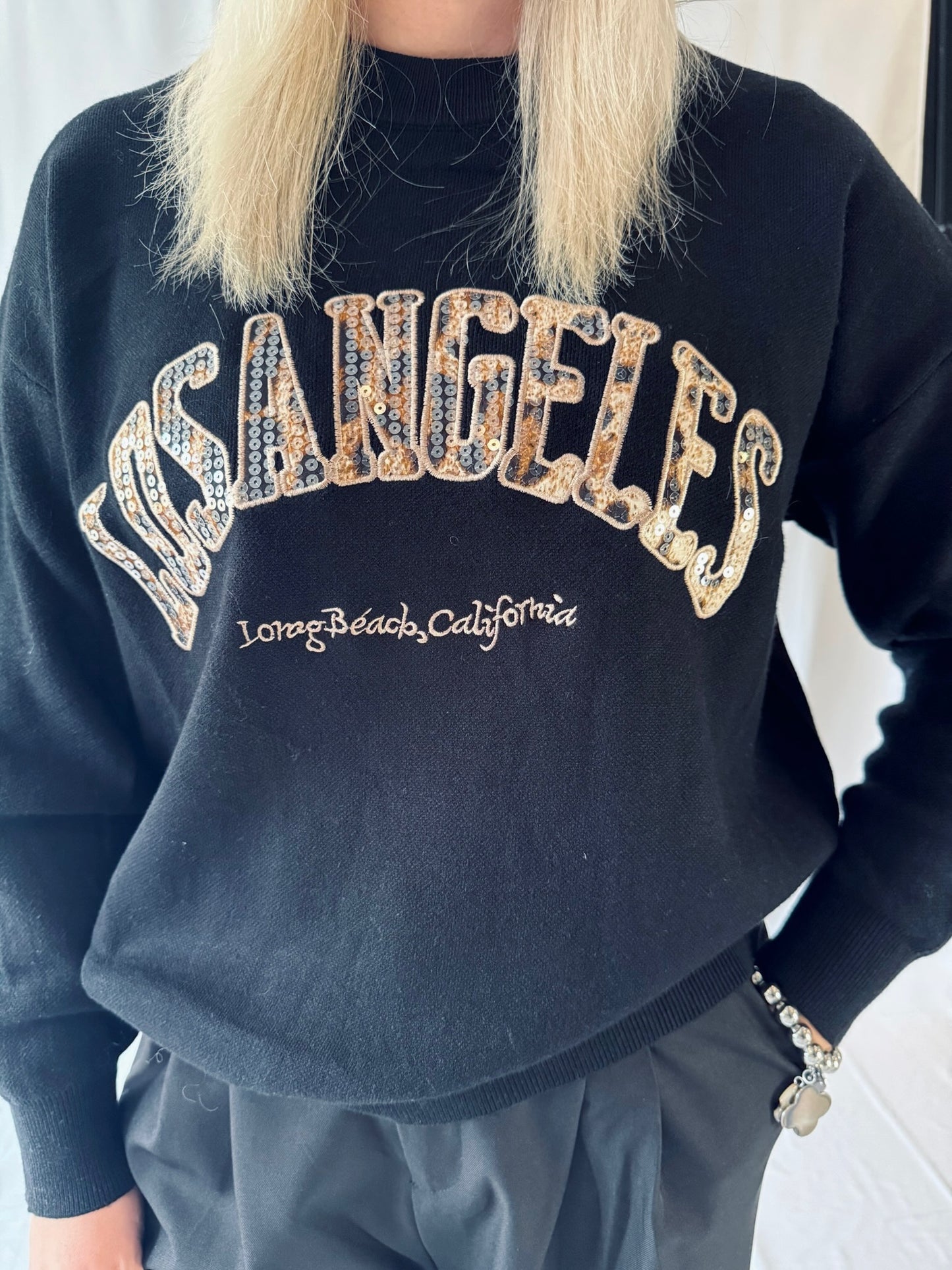 Strickpullover LA Leo Schwarz