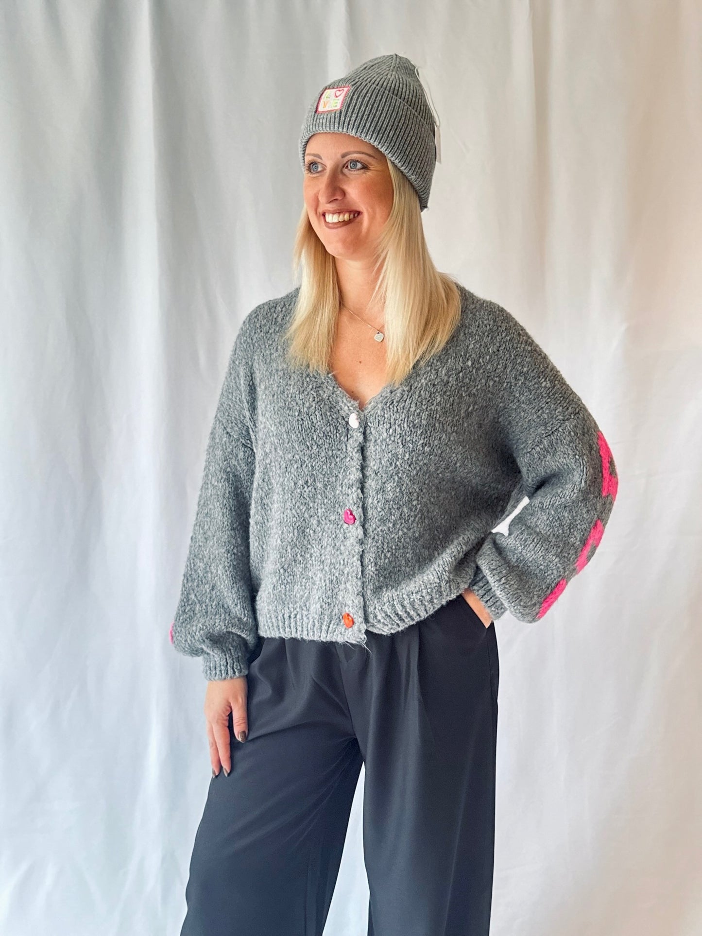 Strickcardigan Copenhagen Grau